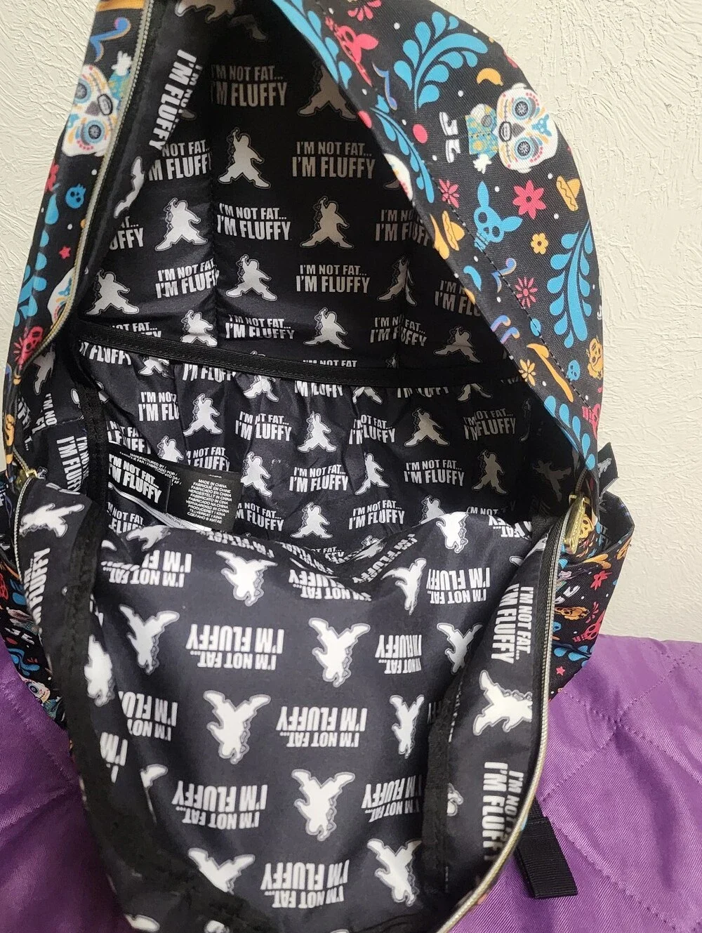 Funko Pop! LoungeFly Gabriel “Fluffy” Iglesias Day Of The Dead Backpack Slightly